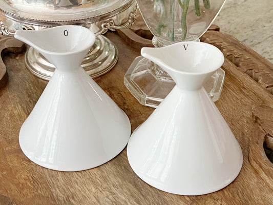 Rare Kenji Fujita - Freeman Lederman Pair Oil Vinegar Cruets Lagardo Tackett