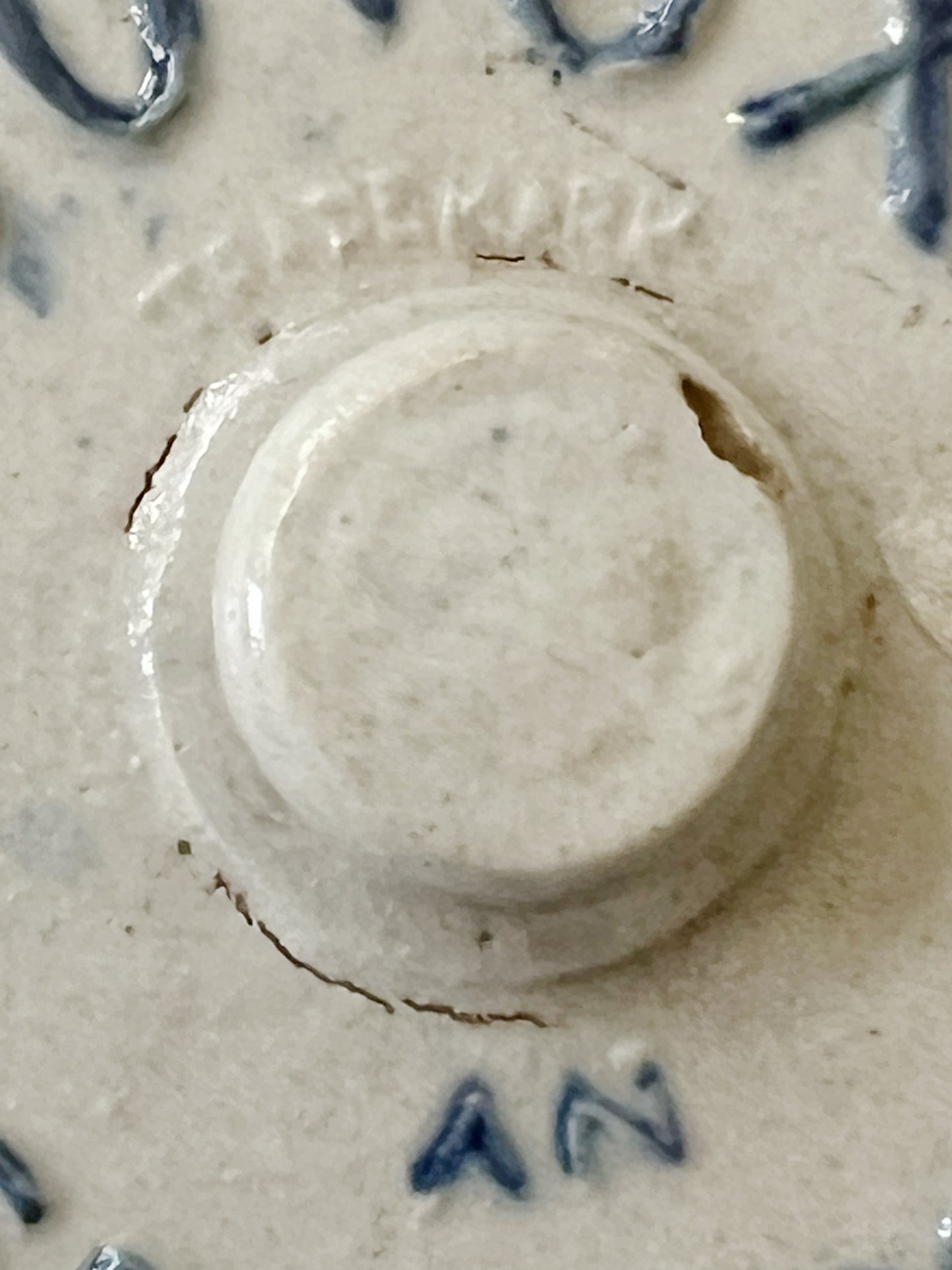 Antique Stoneware Whites Utica NY BOVOX Beef Essence Advertising Crock Jar Lid