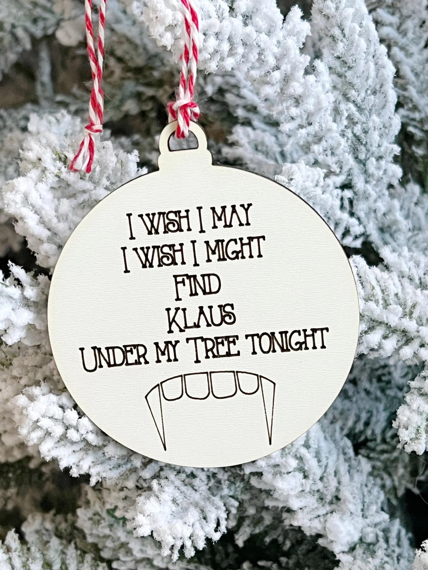 Custom Name Vampire Wish Under my Tree Christmas Ornament