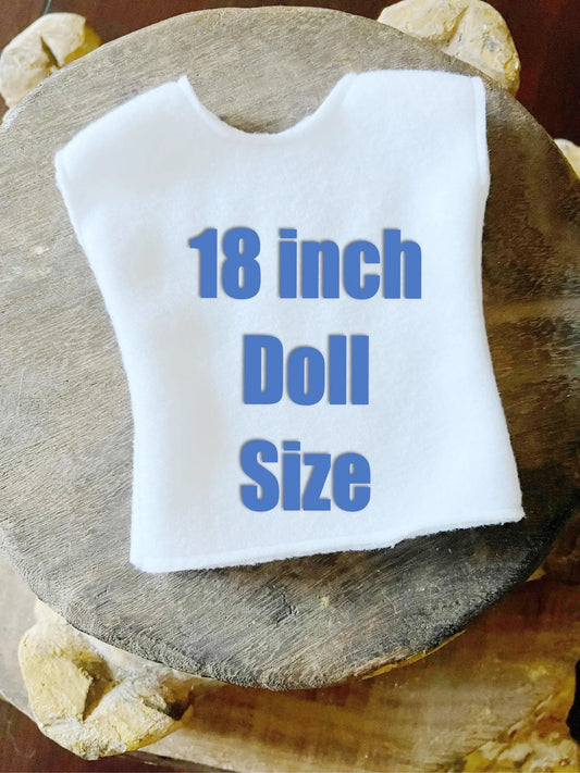 18 Inch Doll Size Shirt Clothing Prop, Doll Clothes Accessories, Sweater Matching, DIY Vinyl DTF Sublimation Blank