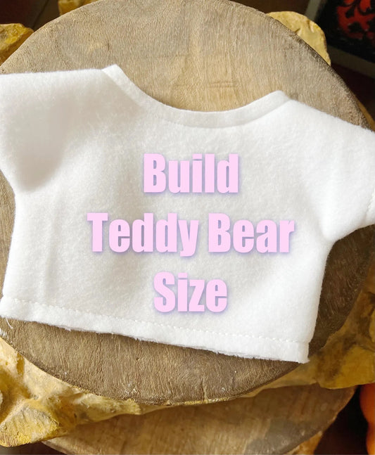 Build Teddy Bear Size Shirt Clothing Prop, Doll Clothes Accessories, Sweater Matching, DIY Vinyl DTF Sublimation Blank