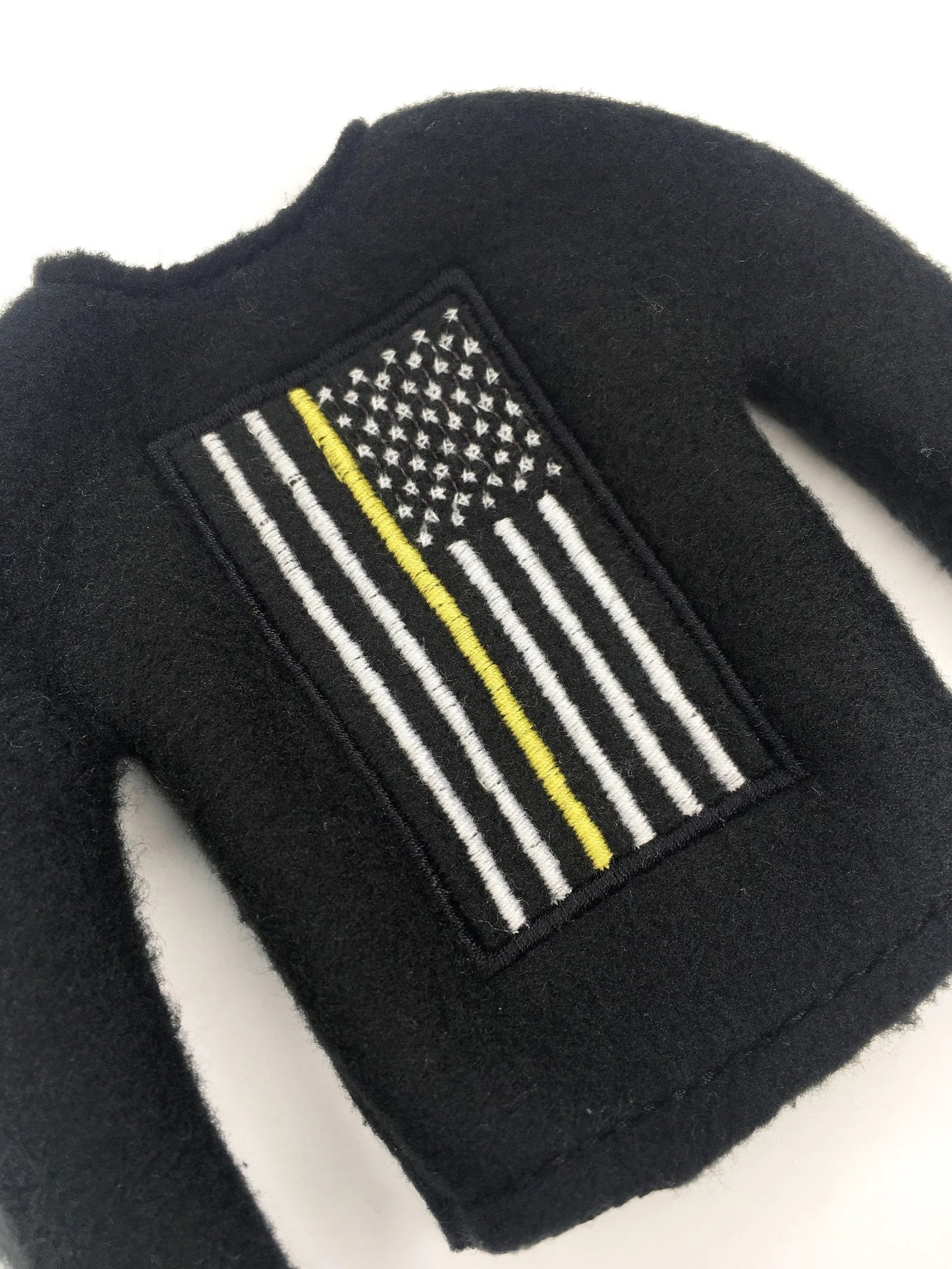 Thin Red Line Firefighter Embroidered Christmas Elf Sweater Clothing Prop, 12" Doll Clothes Accessories Fire American Flag Thin Blue Yellow Green Gray