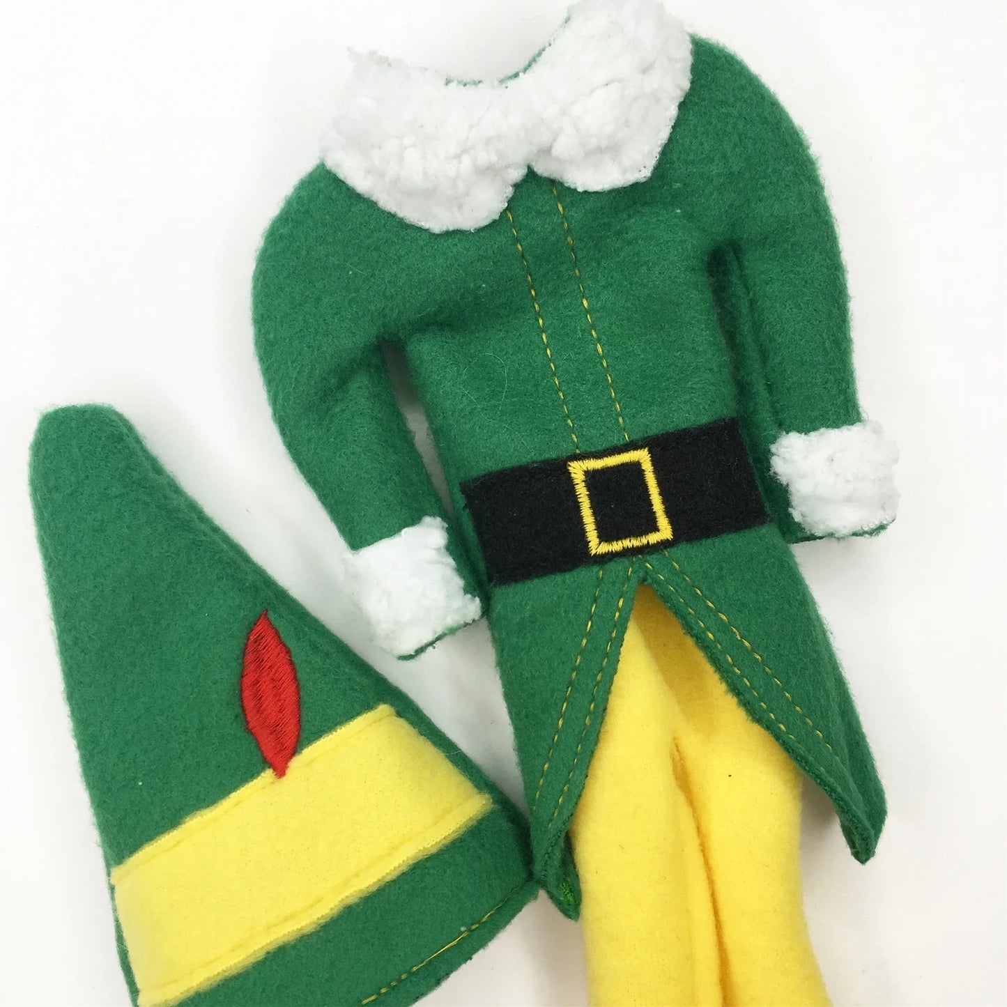 Elf Embroidered Christmas Elf Costume Clothing Prop, Elf Clothes, 12" Doll Clothes Accessories