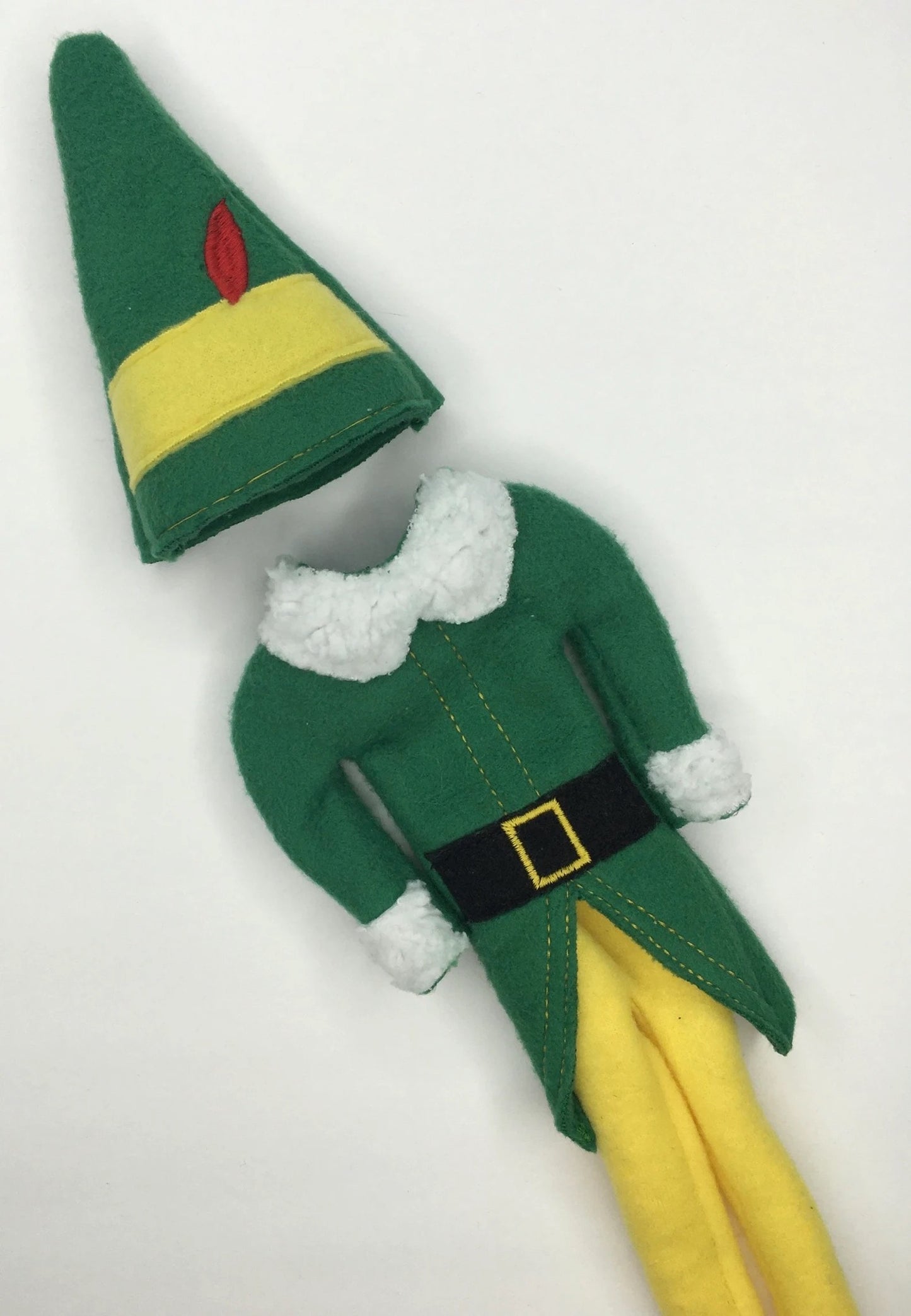 Elf Embroidered Christmas Elf Costume Clothing Prop, Elf Clothes, 12" Doll Clothes Accessories