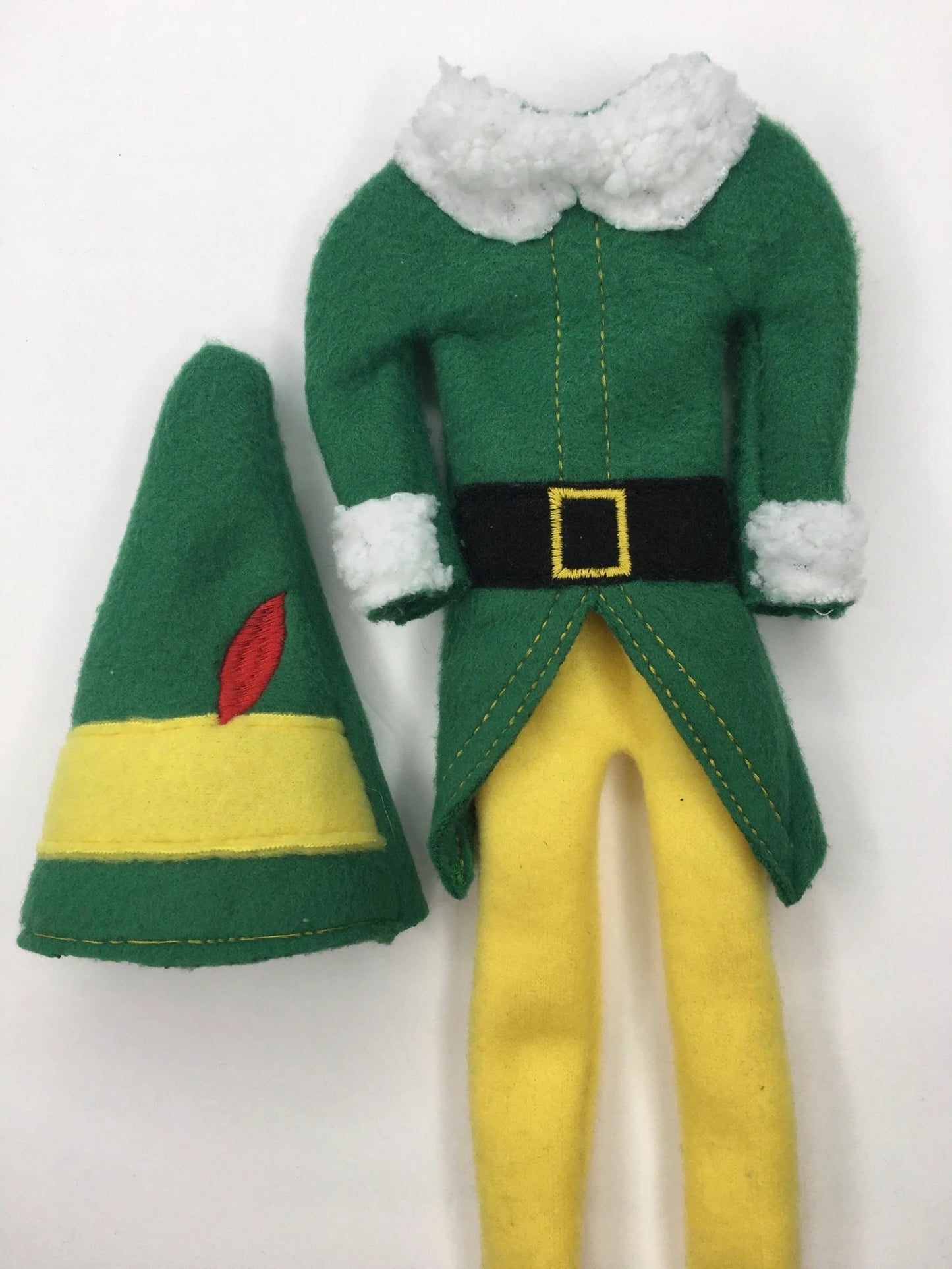 Elf Embroidered Christmas Elf Costume Clothing Prop, Elf Clothes, 12" Doll Clothes Accessories