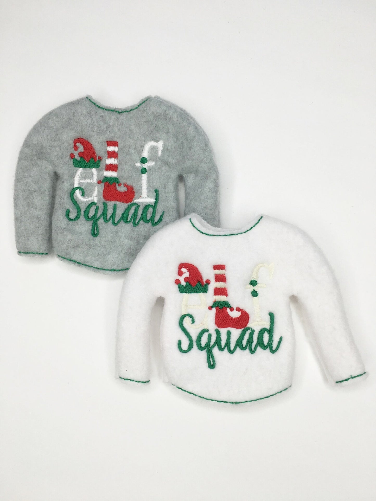 Elf Squad Embroidered Elf Sweater - Festive 12" Doll Clothing Prop