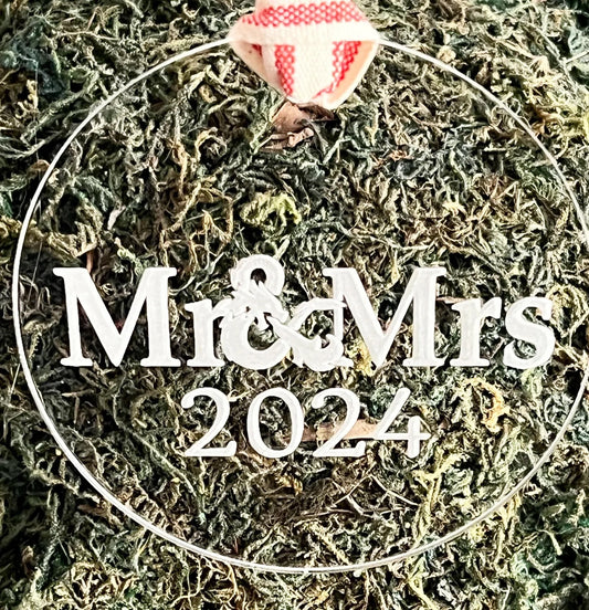 2025 Mr and Mrs DND D20 Dice Game Christmas Ornament Critmas