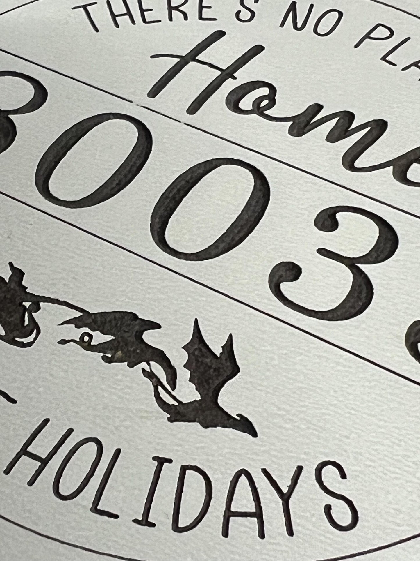 Dragon Sleigh Personalized Zip Code No Place Like Home For the Holidays Merry Critmas DND Dice Game Christmas Ornament RPG