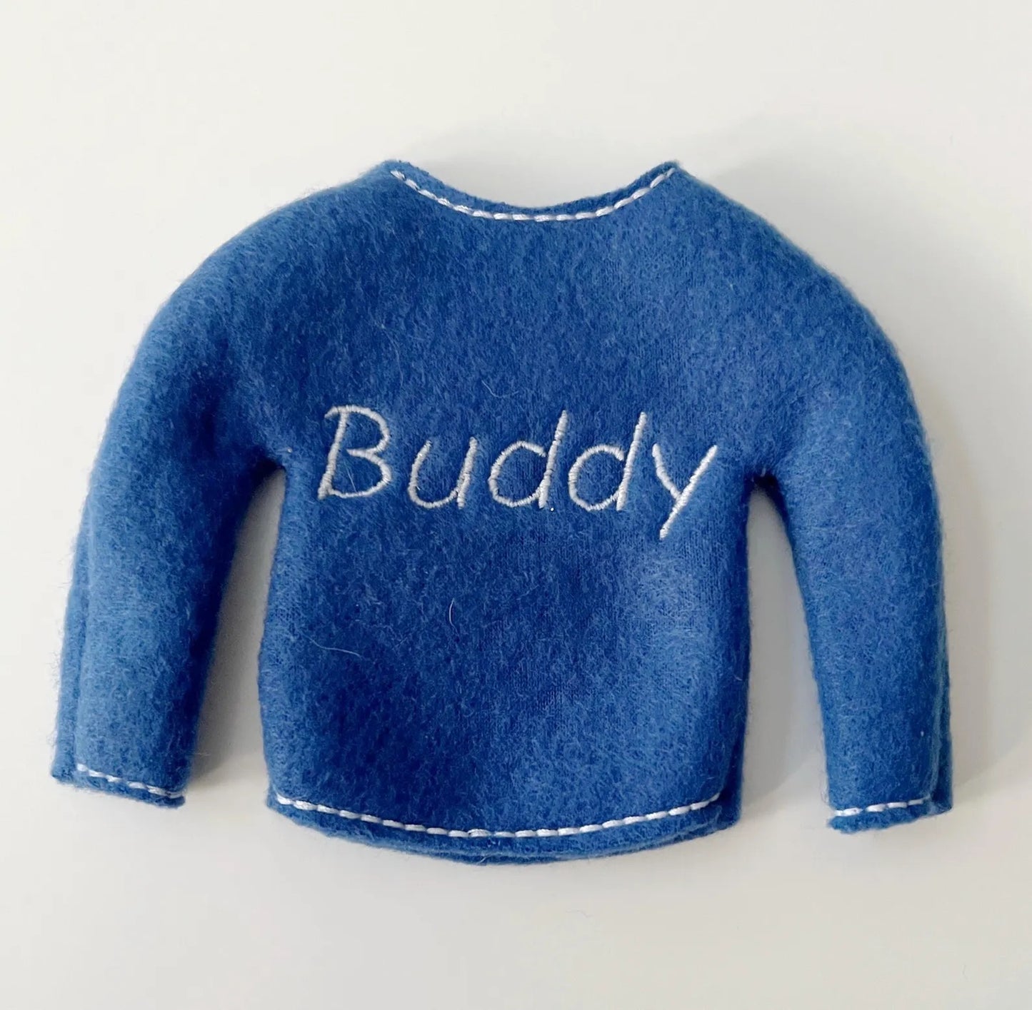 Personalized Name Embroidered Christmas Elf Sweater Clothing Prop, Elf Clothes, 12" Doll Clothes Accessories, Christmas Ornament