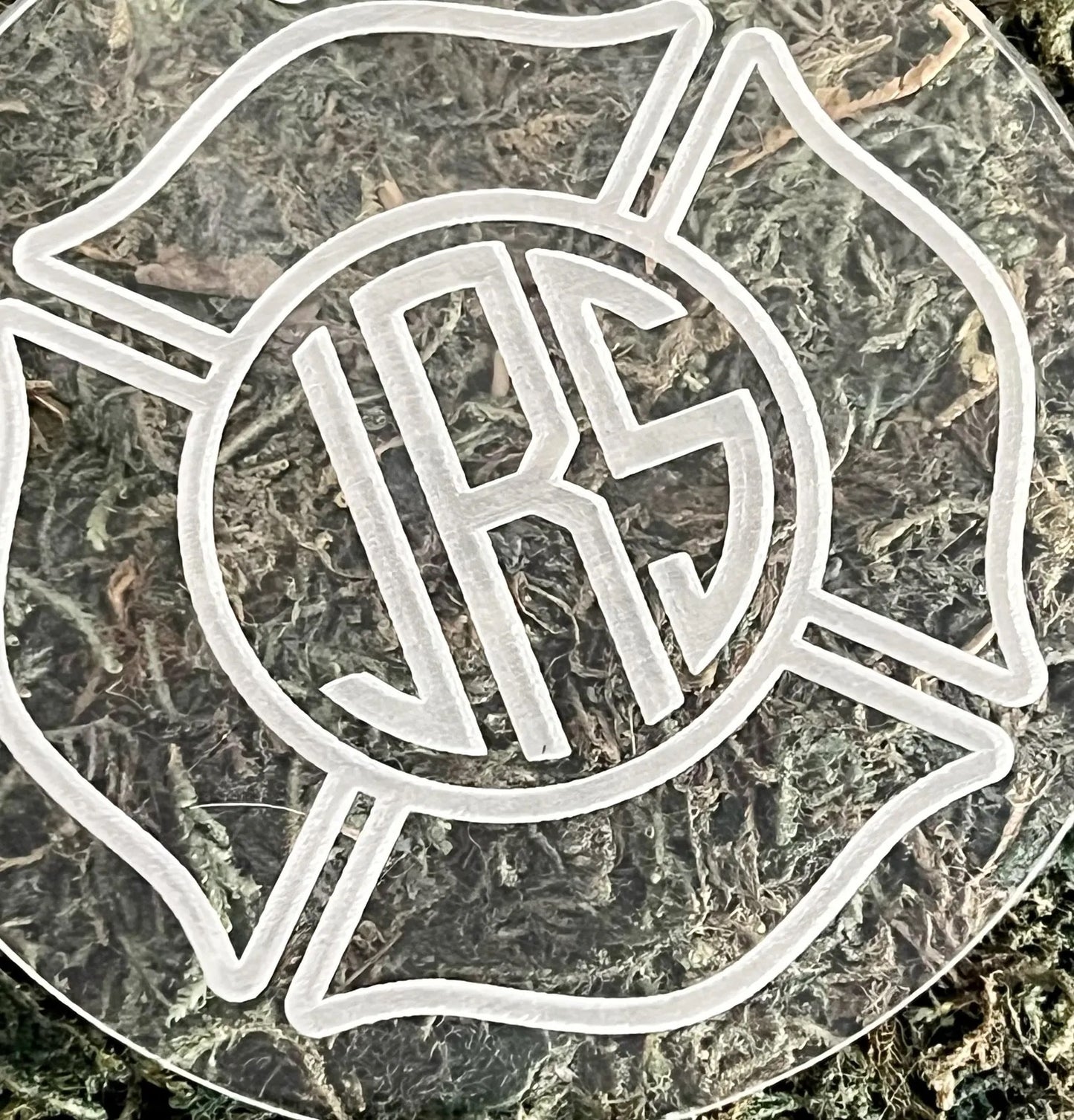 Personalized Monogram Maltese Cross Firefighter Christmas Ornament Christmas Gift