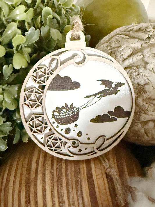 Dragon Easter Basket Tag DND Dice Game Ornament