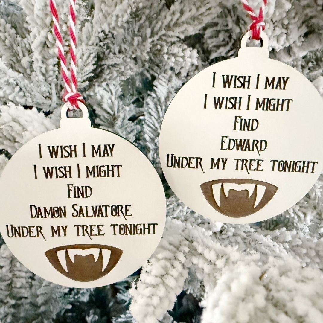 Custom Name Vampire Wish Under my Tree Christmas Ornament