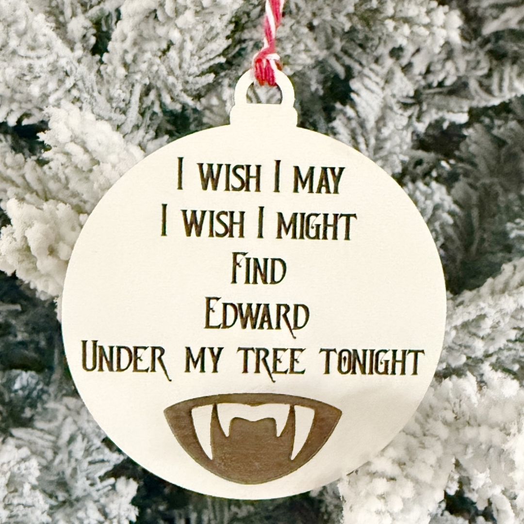 Custom Name Vampire Wish Under my Tree Christmas Ornament